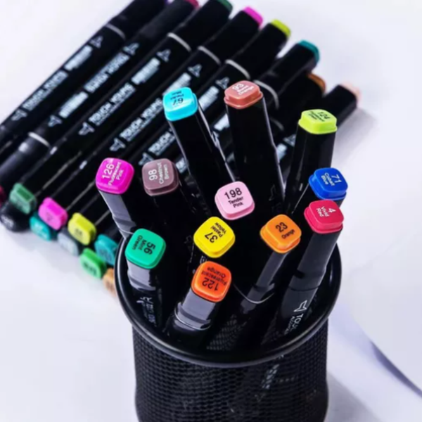 Caneta Marcador Permanente Ponta Dupla Touch 24 Cores